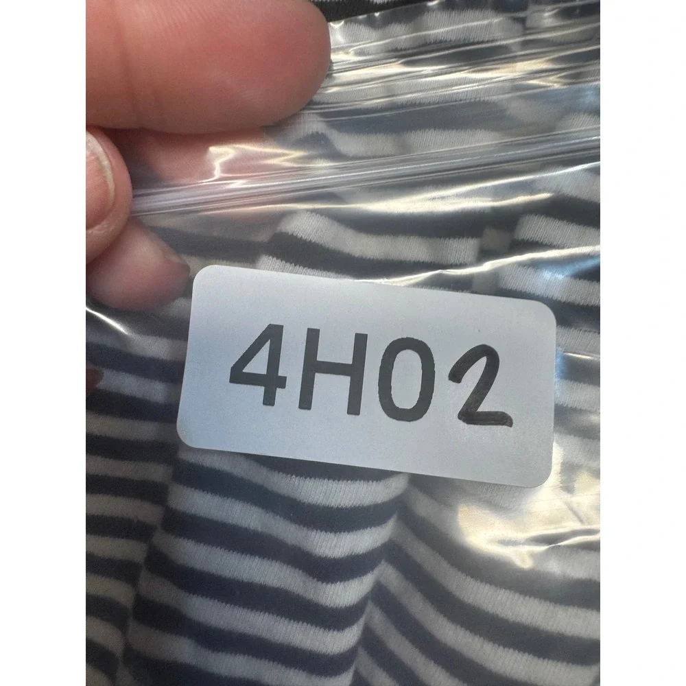 Old Navy Girls XL 14 Black White Striped Sleeveless Jersey Knit Skater Dress